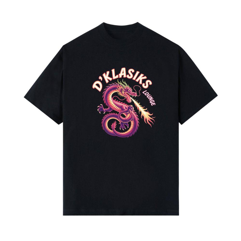 Dklasiks Lounge Dragon Retro Style Design T-Shirt