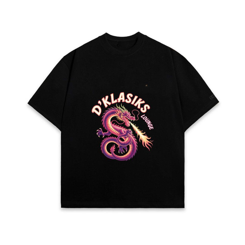 Dklasiks Lounge Dragon Retro Style Design T-Shirt