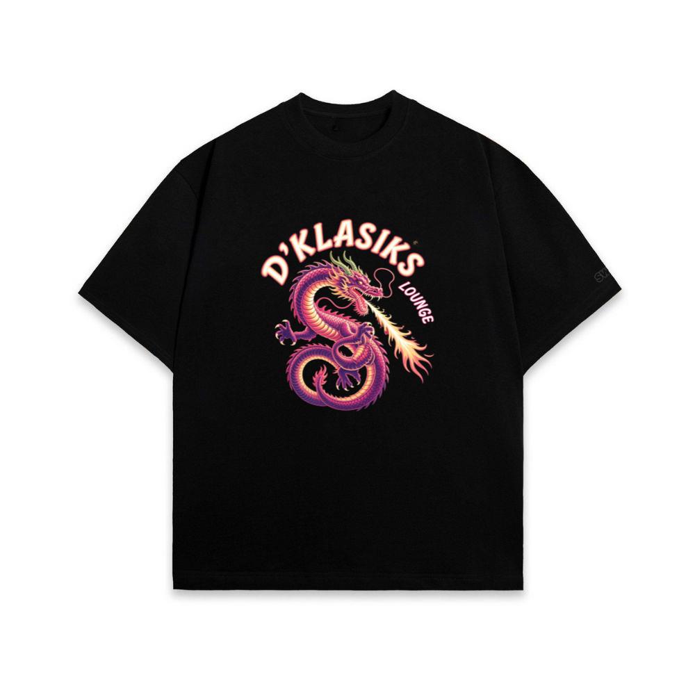 Dklasiks Lounge Dragon Retro Style Design T-Shirt