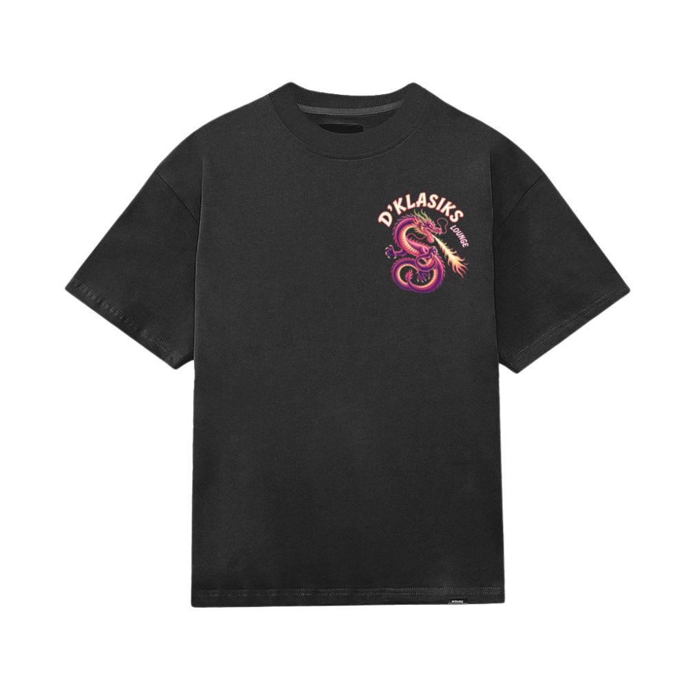 Dklasiks Lounge Dragon Retro Style Design T-Shirt
