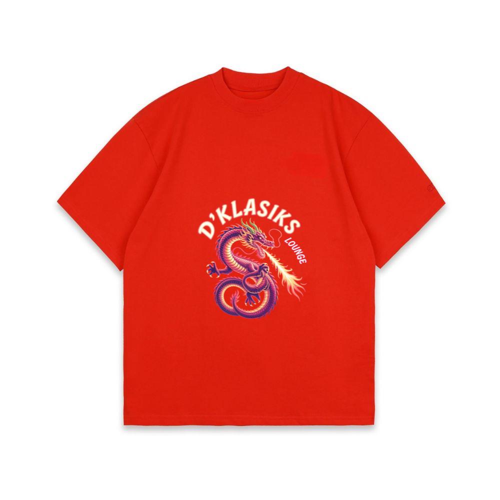 Dklasiks Lounge Dragon Retro Style Design T-Shirt