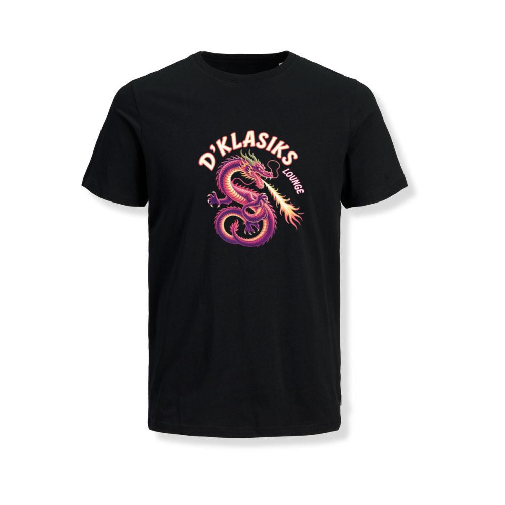 Dklasiks Lounge Dragon Retro Style Design T-Shirt
