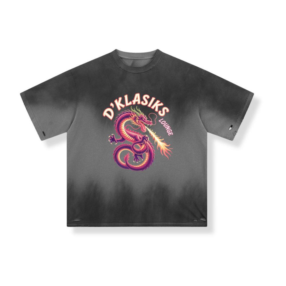 Dklasiks Lounge Dragon Retro Style Design T-Shirt
