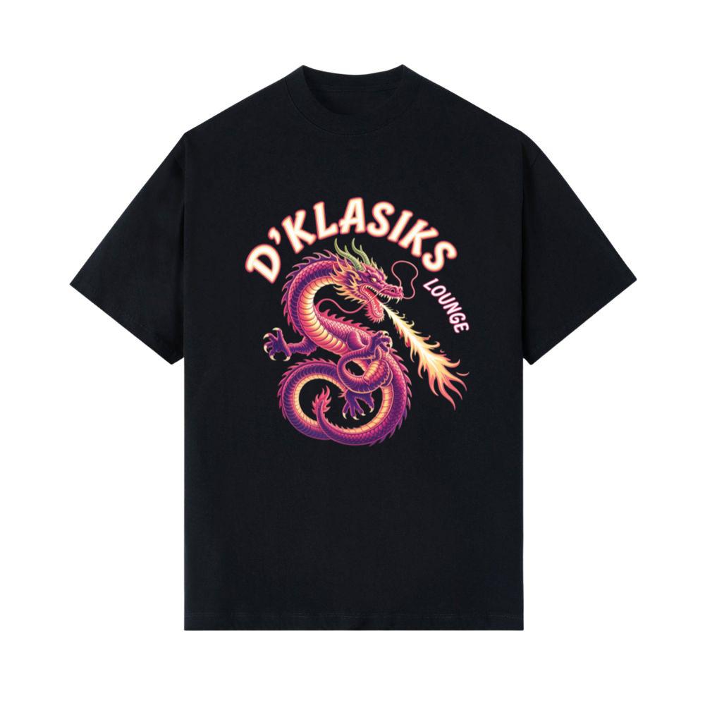Dklasiks Lounge Dragon Retro Style Design T-Shirts