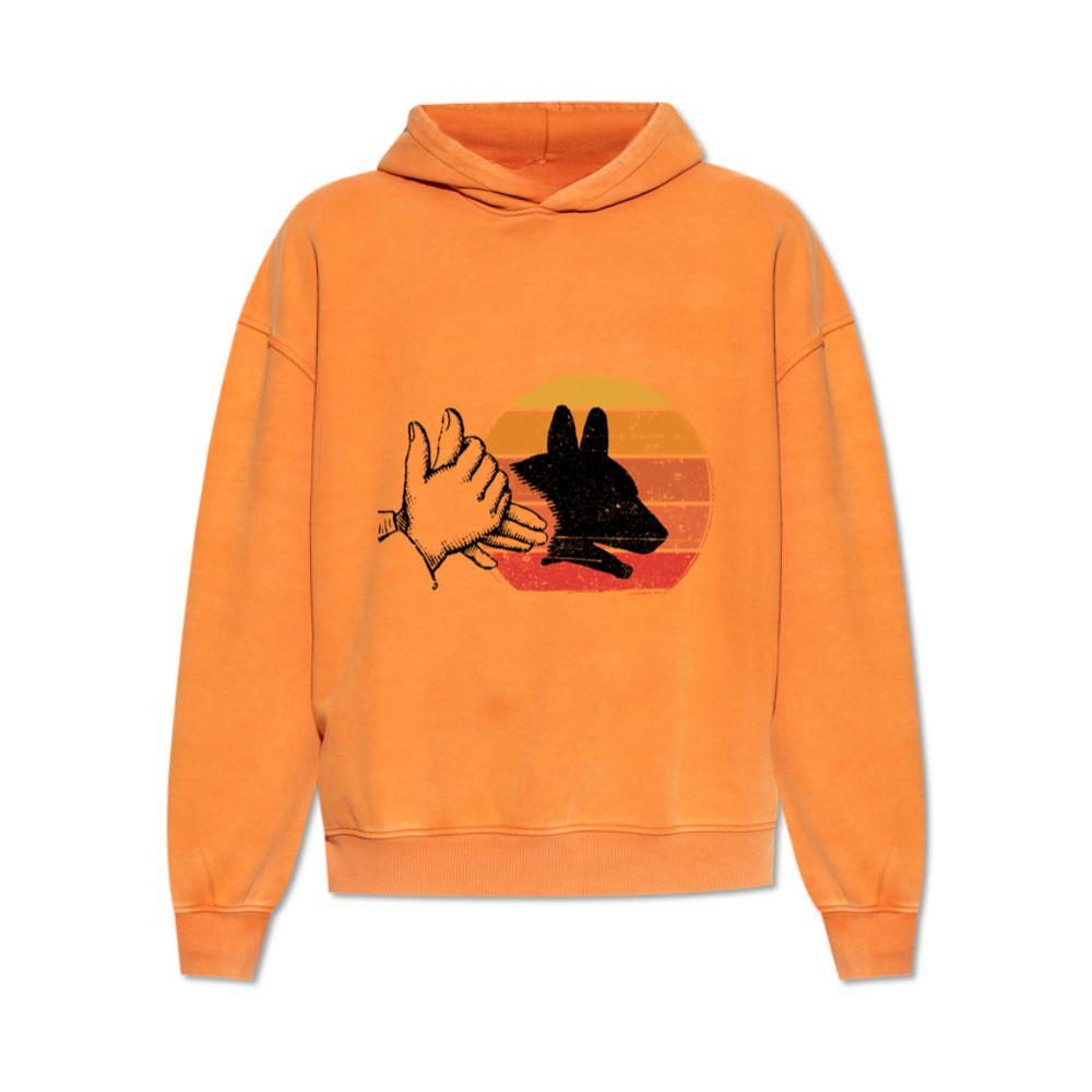 Dog Shadow Art Animal Rescue Pet Lover Graphic Hoodie