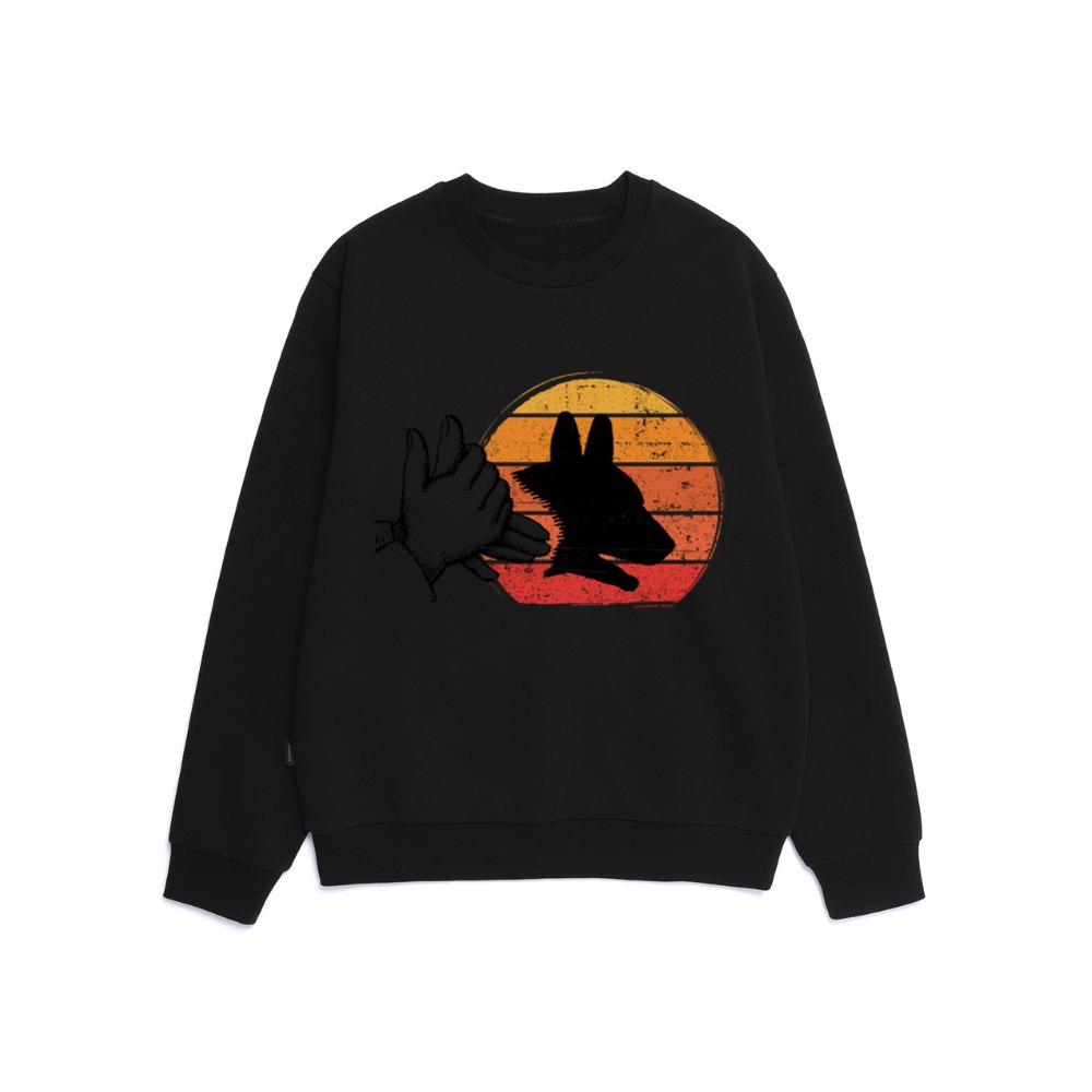 Dog Shadow Art Animal Rescue Pet Lover Graphic Sweatshirt