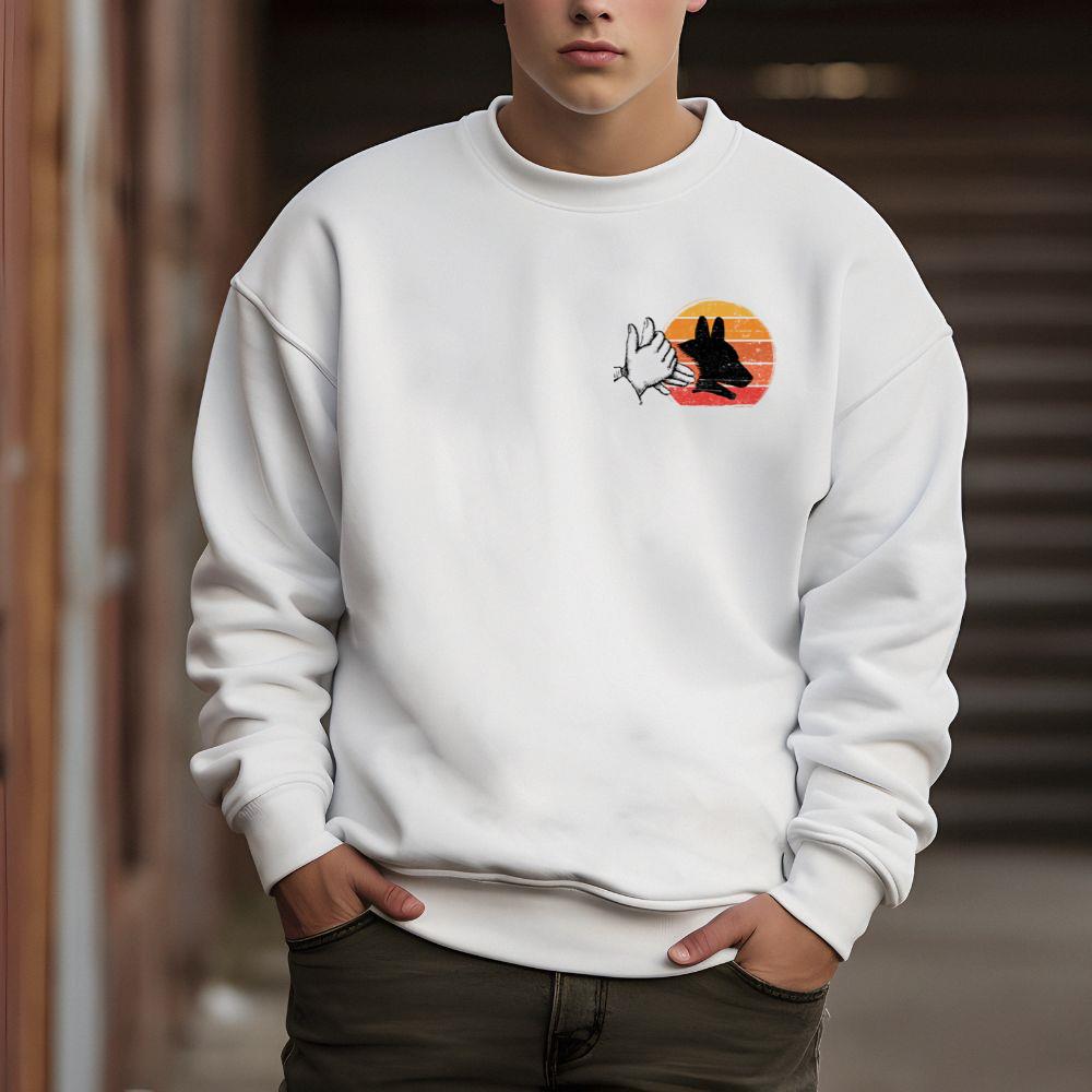 Dog Shadow Art Animal Rescue Pet Lover Graphic Sweatshirt