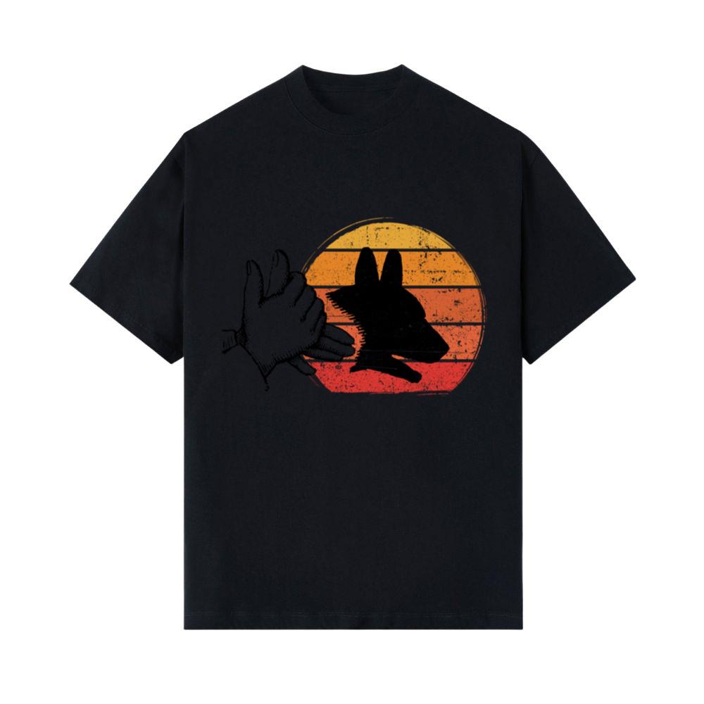 Dog Shadow Art Animal Rescue Pet Lover Graphic T-Shirt