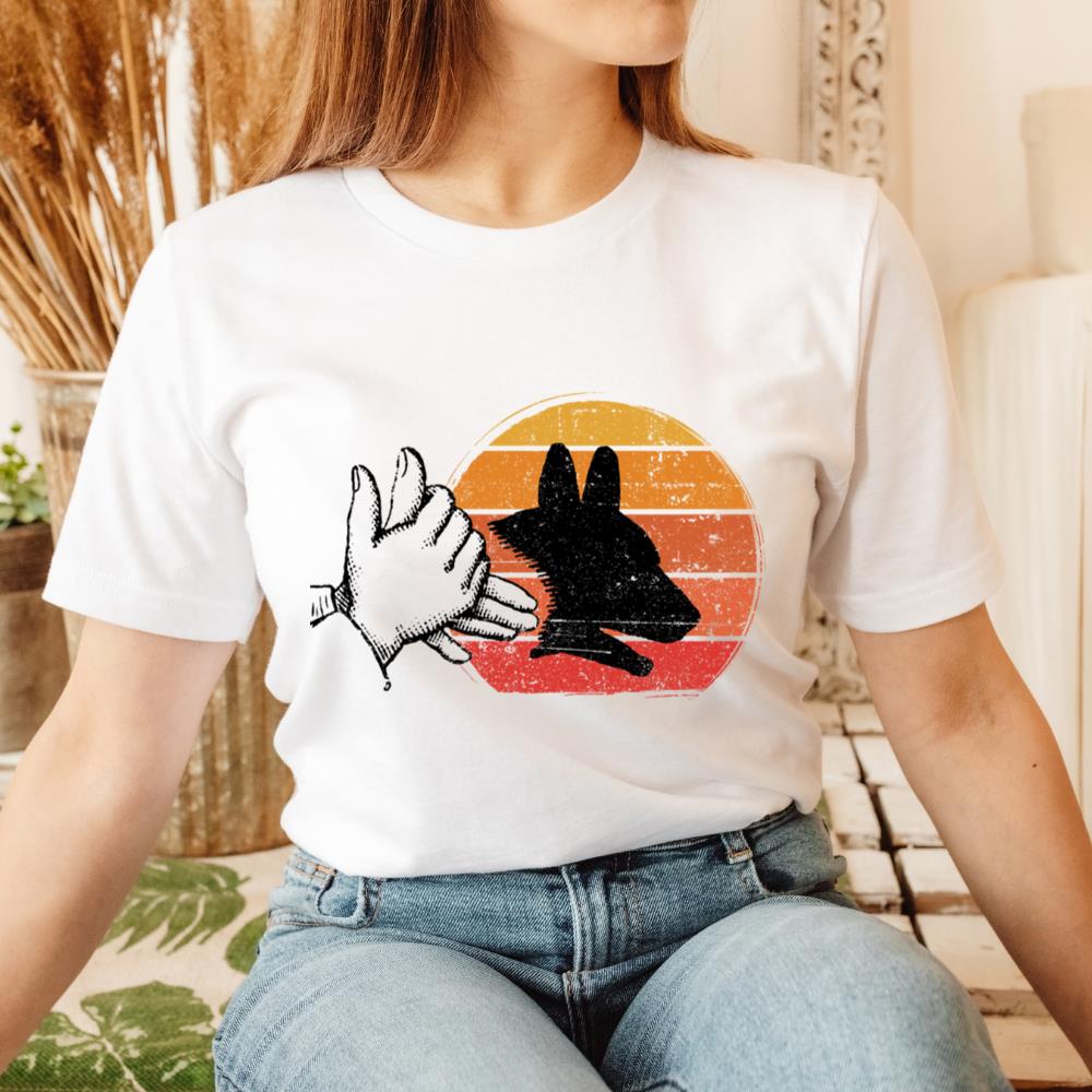 Dog Shadow Art Animal Rescue Pet Lover Graphic T-Shirt