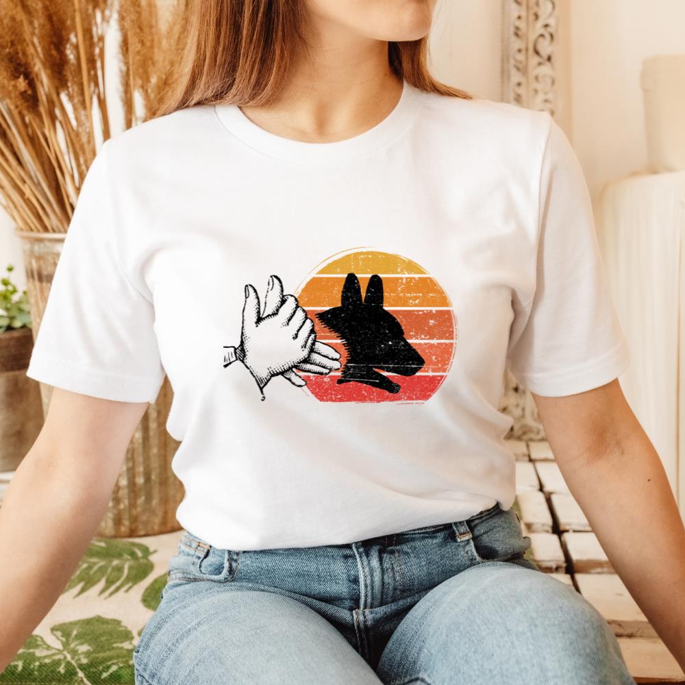 Dog Shadow Art Animal Rescue Pet Lover Graphic T-Shirt