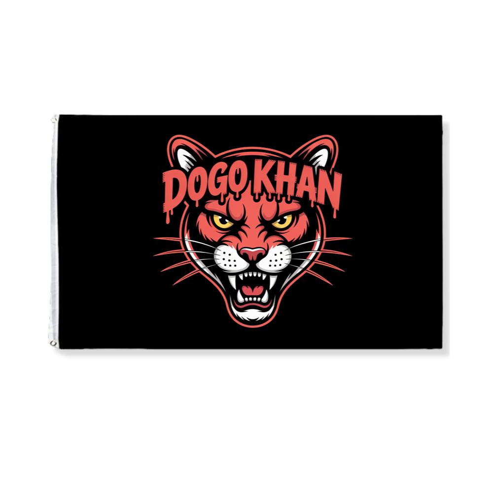 Dogokhan Tiger Head Retro Graphic Design Flag