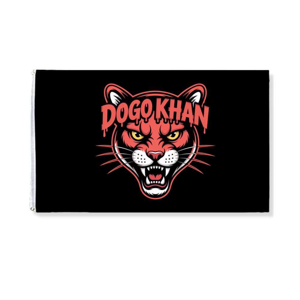 Dogokhan Tiger Head Retro Graphic Design Flag