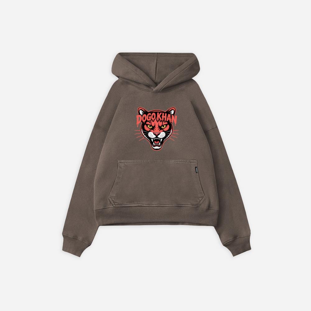 Dogokhan Tiger Head Retro Graphic Design Hoodie