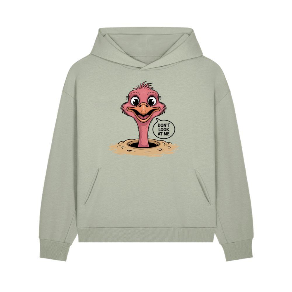 Don’t Look at Me Funny Ostrich Head Artwork Hoodies