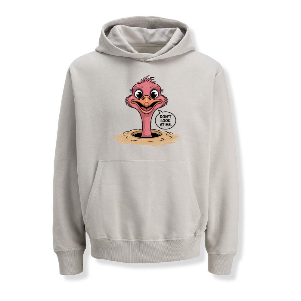 Don’t Look at Me Funny Ostrich Head Artwork Hoodies