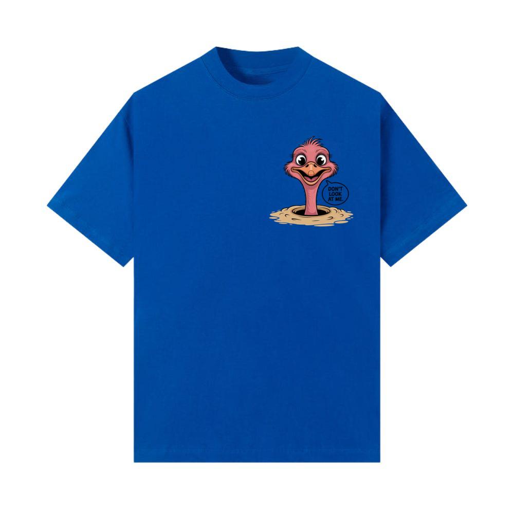 Don’t Look at Me Funny Ostrich Head Artwork T-Shirt
