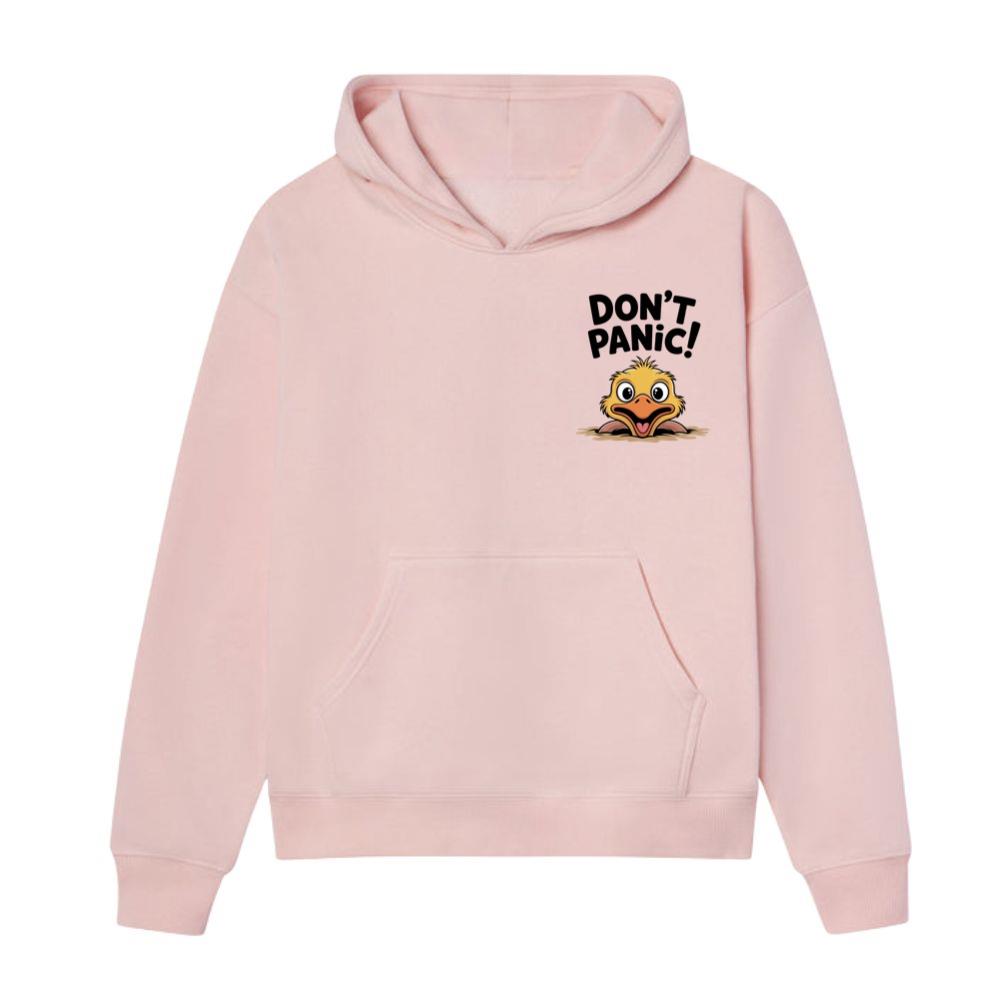 Don’t Panic Surprised Duck Cartoon Artwork Hoodie