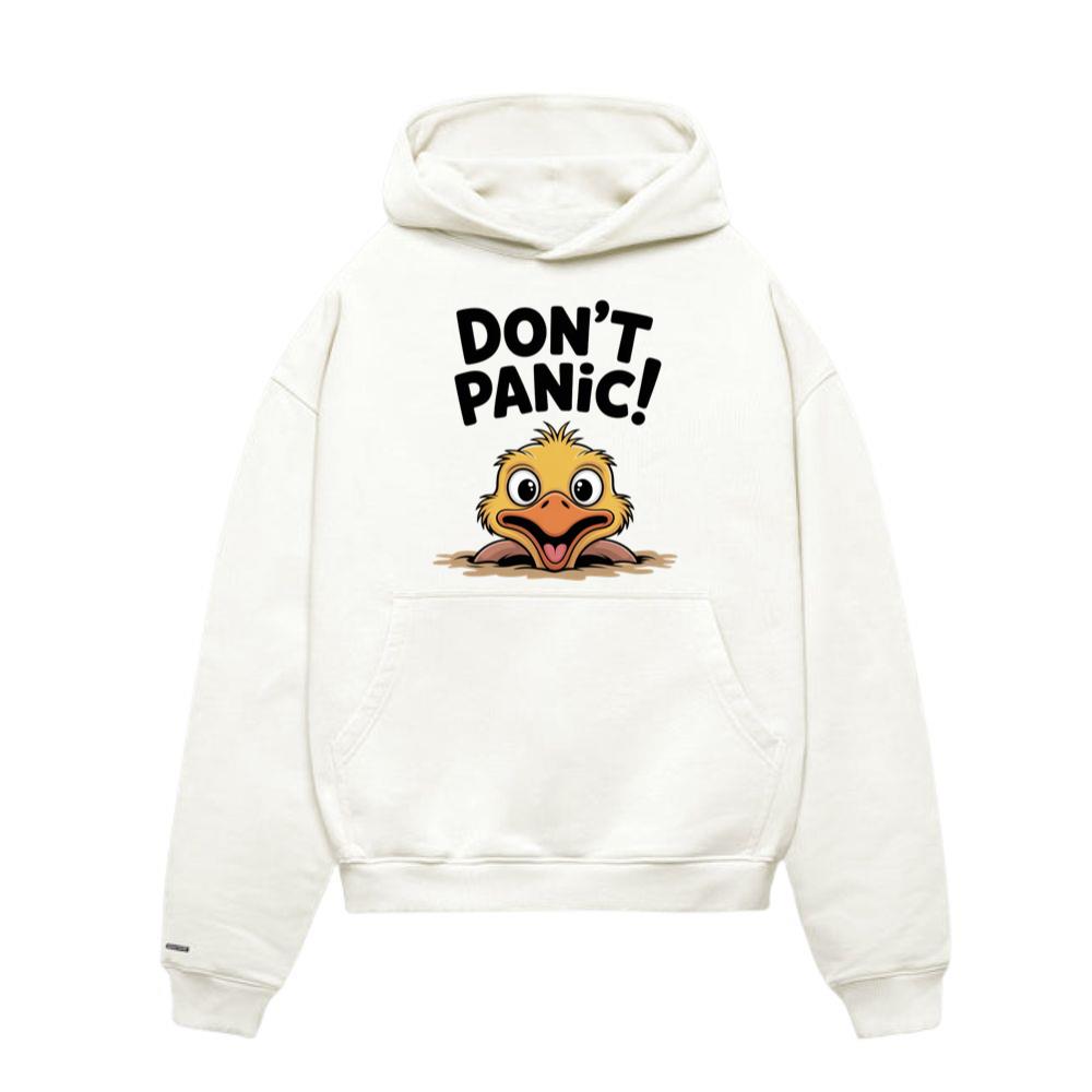 Don’t Panic Surprised Duck Cartoon Artwork Hoodie