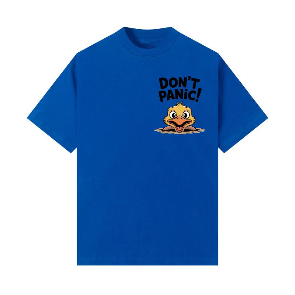 Don’t Panic Surprised Duck Cartoon Artwork T-Shirt