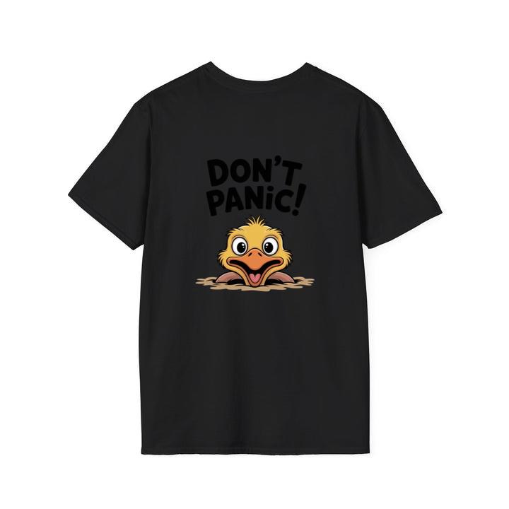 Don’t Panic Surprised Duck Cartoon Artwork T-Shirt