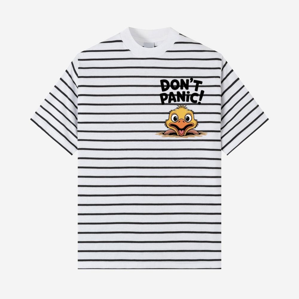 Don’t Panic Surprised Duck Cartoon Artwork T-Shirt