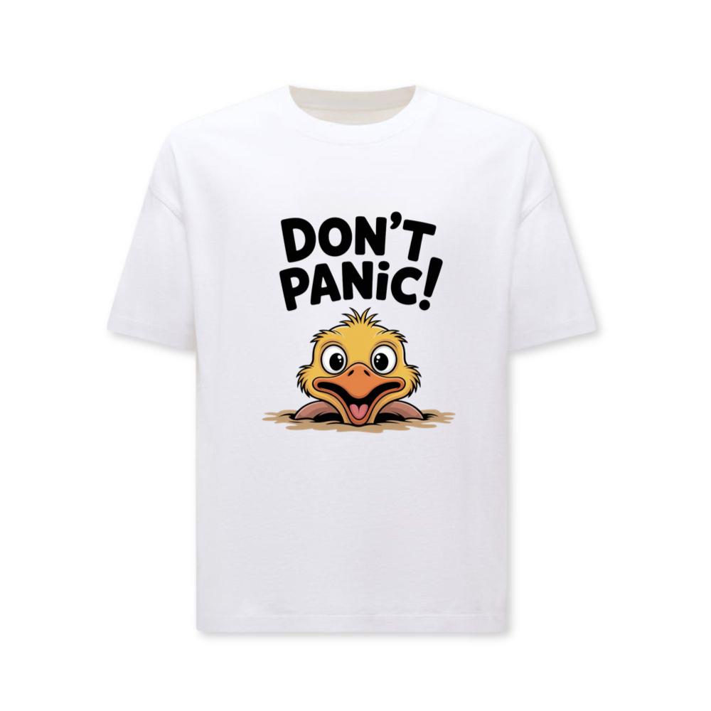 Don’t Panic Surprised Duck Cartoon Artwork T-Shirts