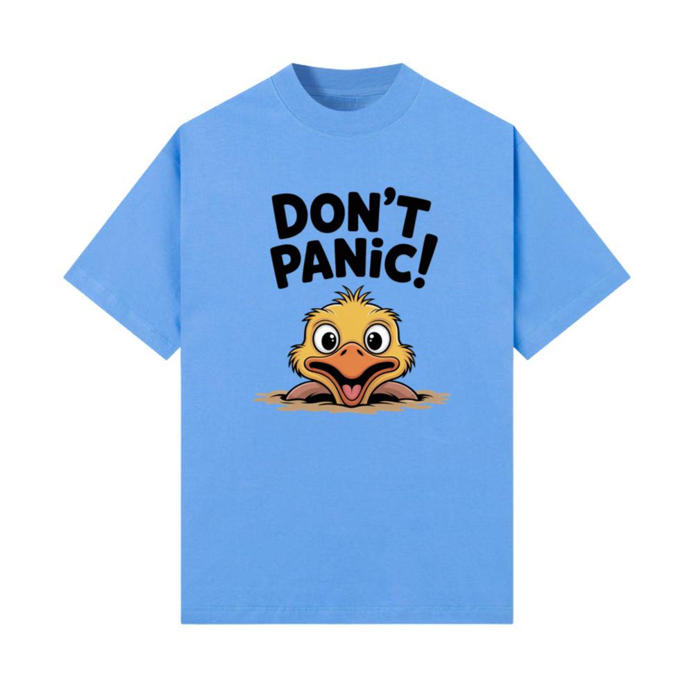 Don’t Panic Surprised Duck Cartoon Artwork T-Shirts