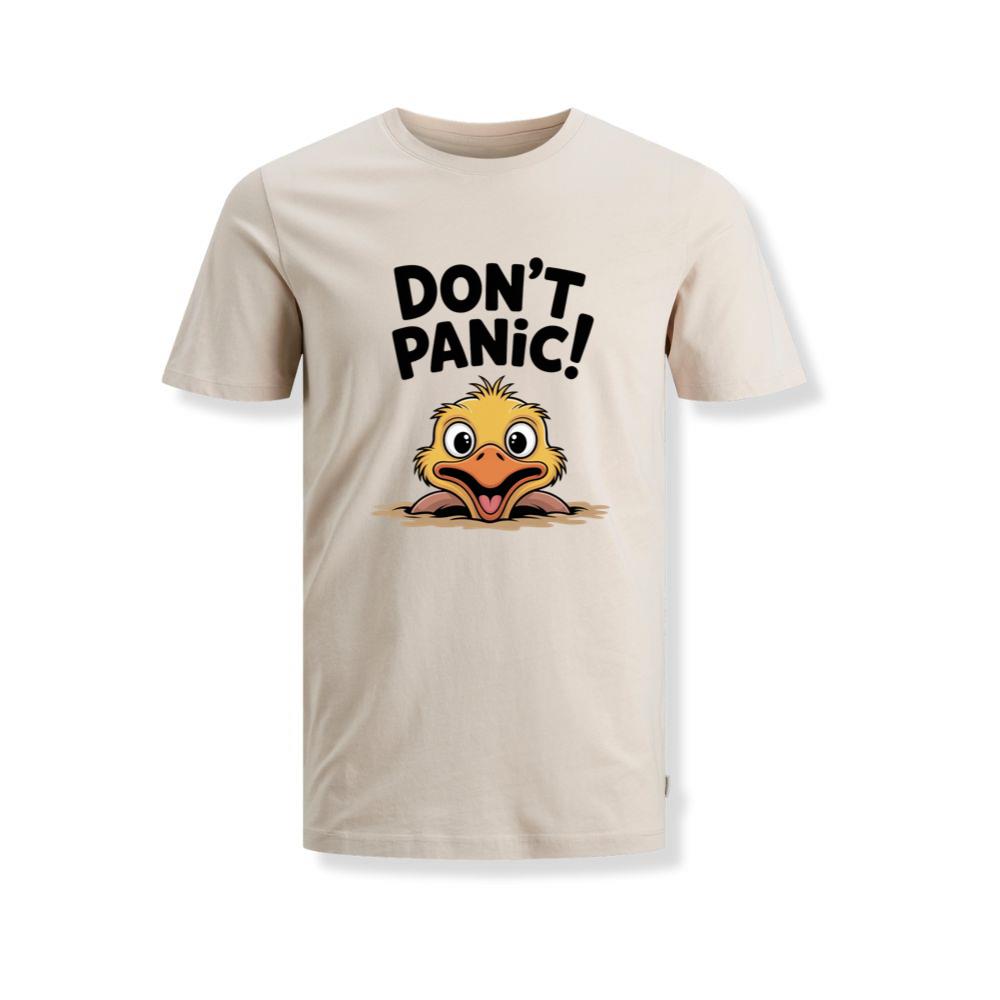 Don’t Panic Surprised Duck Cartoon Artwork T-Shirts