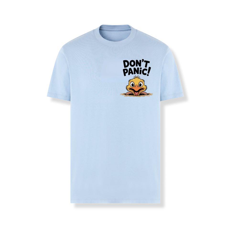 Don’t Panic Surprised Duck Cartoon Artwork T-Shirts - Image 3