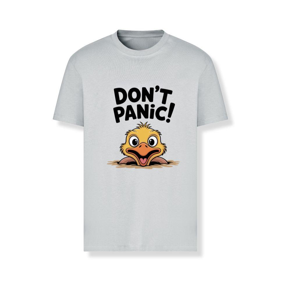 Don’t Panic Surprised Duck Cartoon Artwork T-Shirts - Image 4