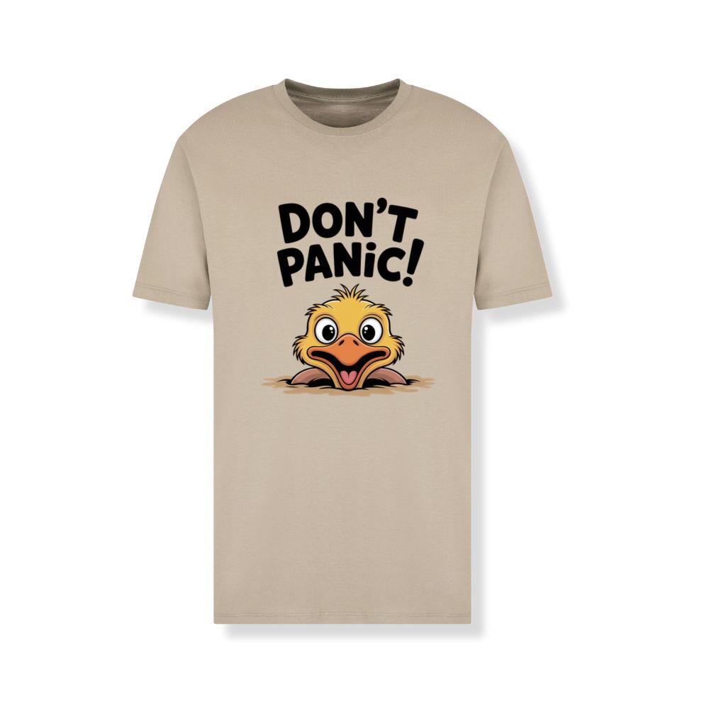 Don’t Panic Surprised Duck Cartoon Artwork T-Shirts - Image 3