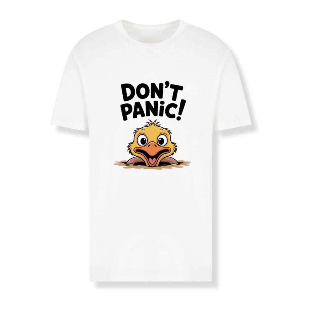 Don’t Panic Surprised Duck Cartoon Artwork T-Shirts