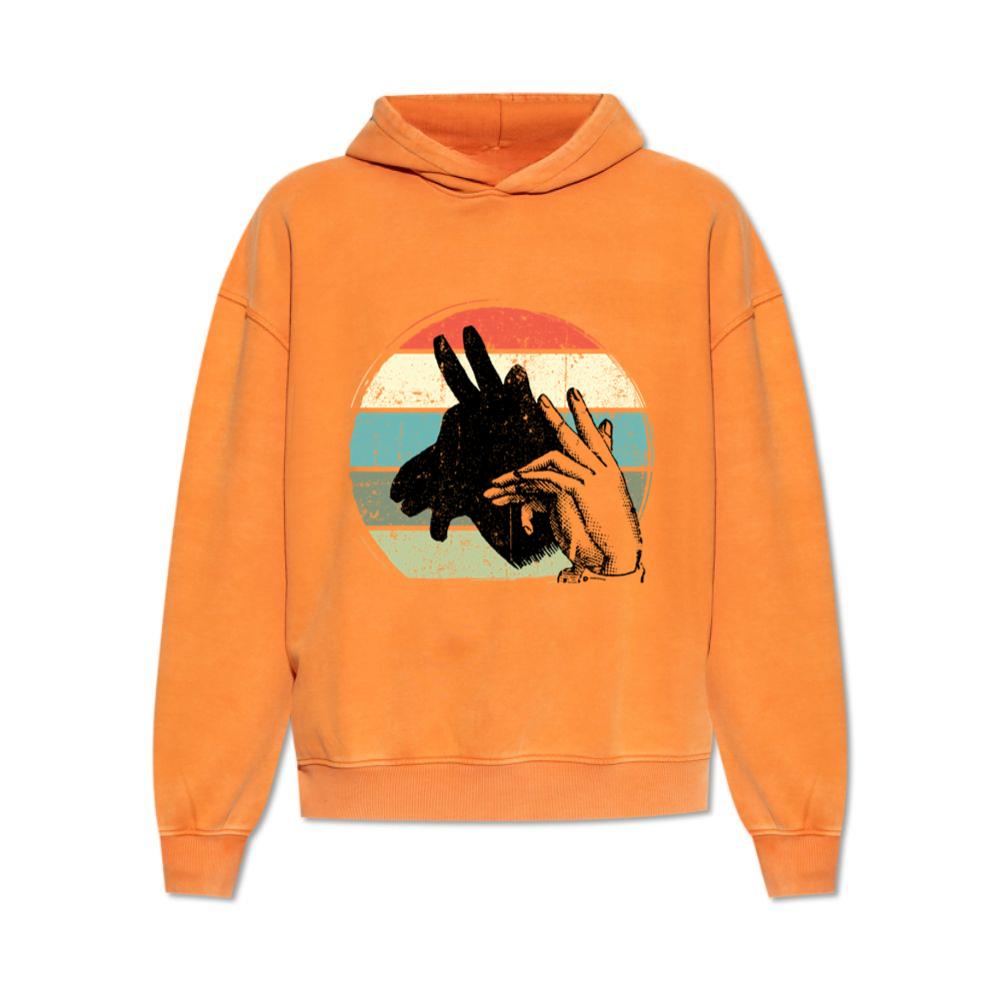 Donkey Shadow Art Animal Rescue Farm Animal Lover Design Hoodie