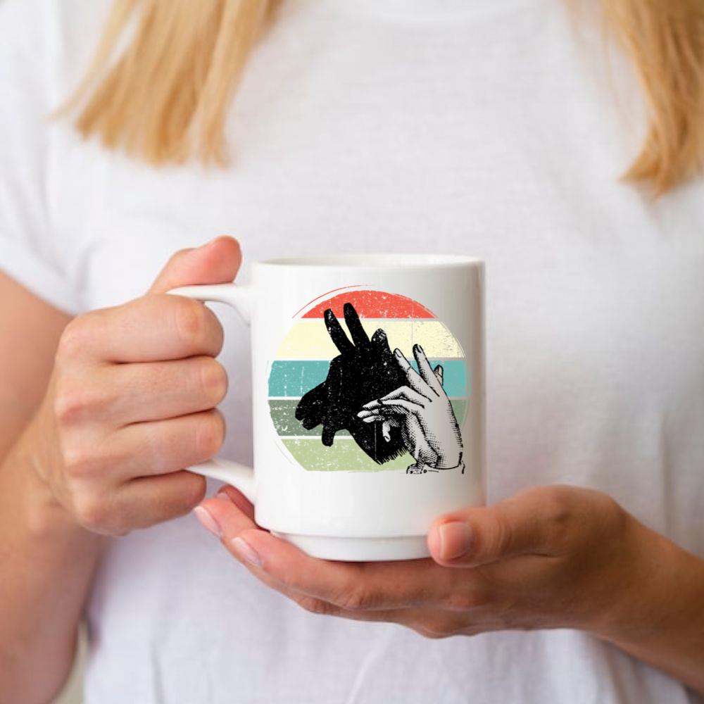 Donkey Shadow Art Animal Rescue Farm Animal Lover Design Mug