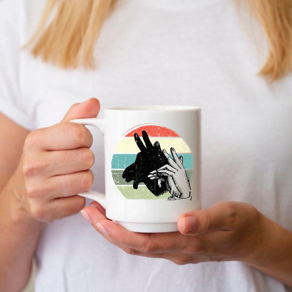 Donkey Shadow Art Animal Rescue Farm Animal Lover Design Mug