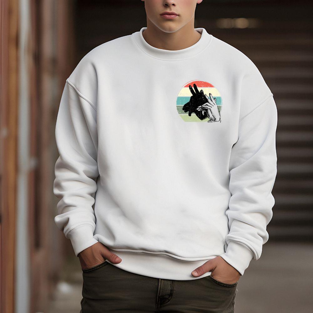 Donkey Shadow Art Animal Rescue Farm Animal Lover Design Sweatshirt