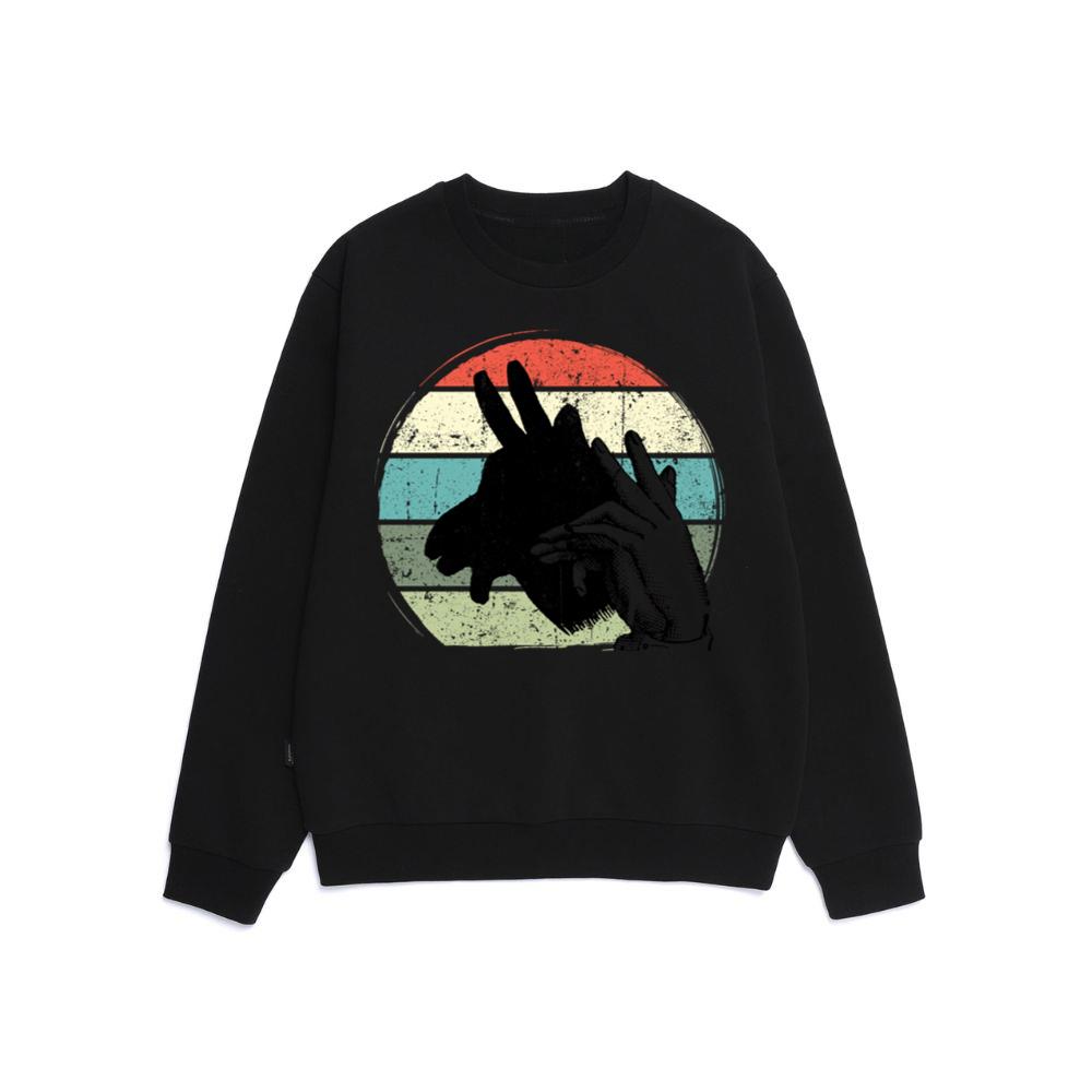 Donkey Shadow Art Animal Rescue Farm Animal Lover Design Sweatshirt
