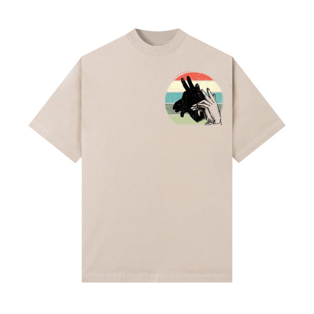 Donkey Shadow Art Animal Rescue Farm Animal Lover Design T-Shirt
