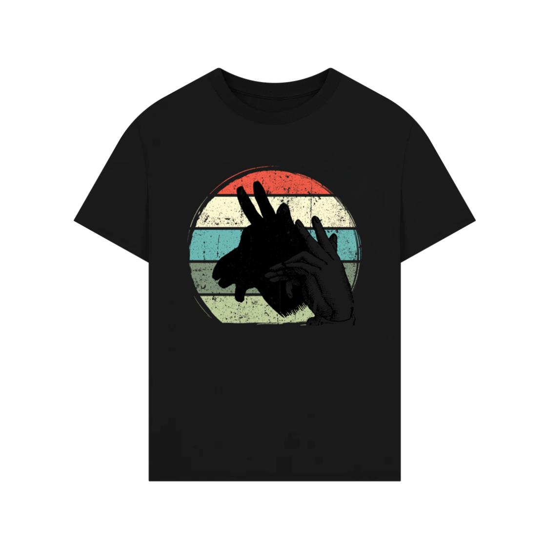 Donkey Shadow Art Animal Rescue Farm Animal Lover Design T-Shirts