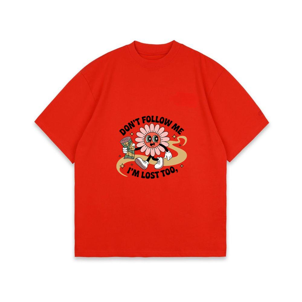 Dont Follow Me Im Lost Too Funny Cartoon Design T-Shirt