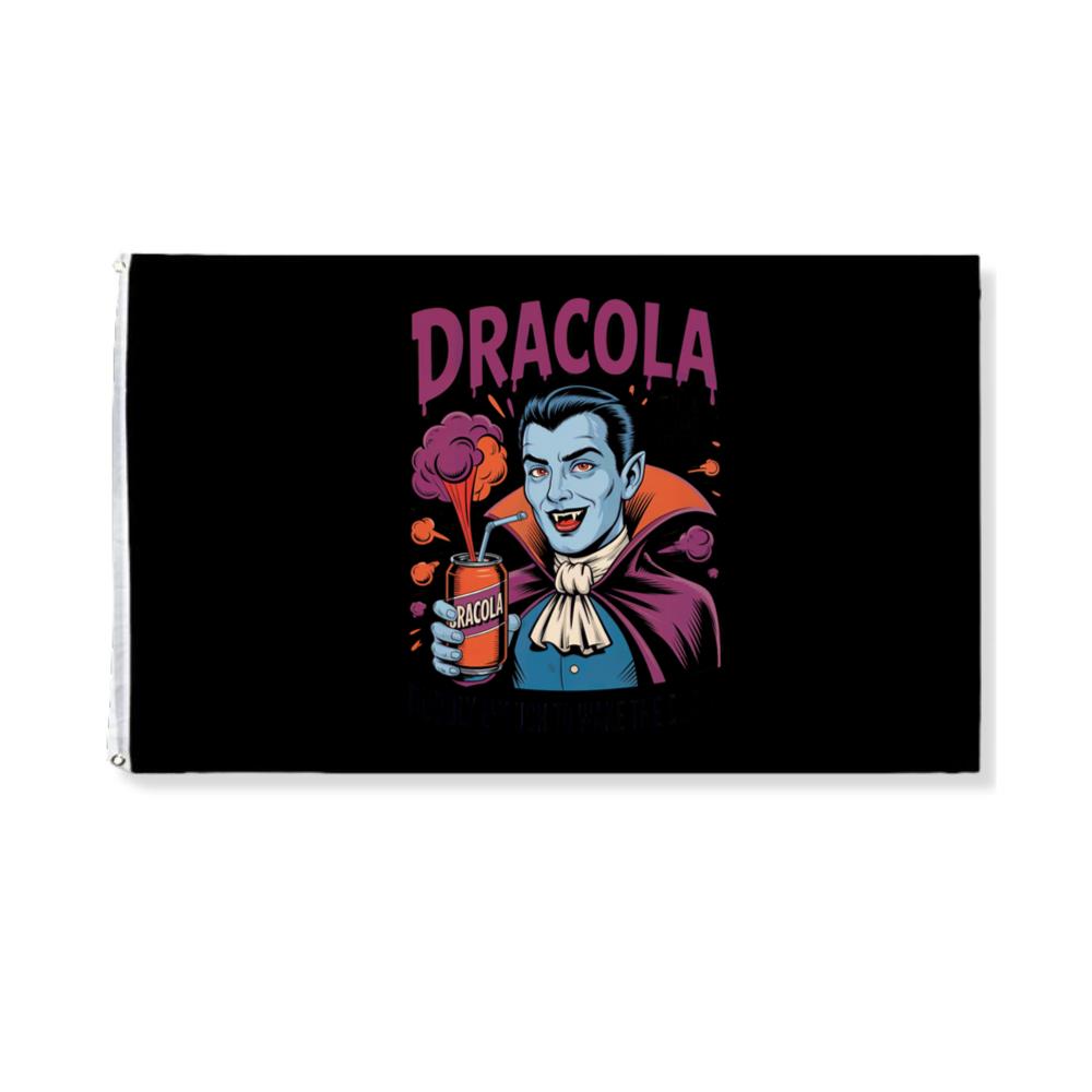 Dracula Retro Vampire Funny Drink Poster Style Flag