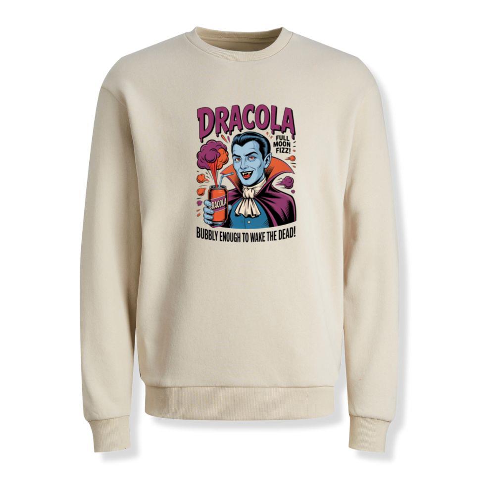 Dracula Retro Vampire Funny Drink Poster Style Sweatshirt - Image 2