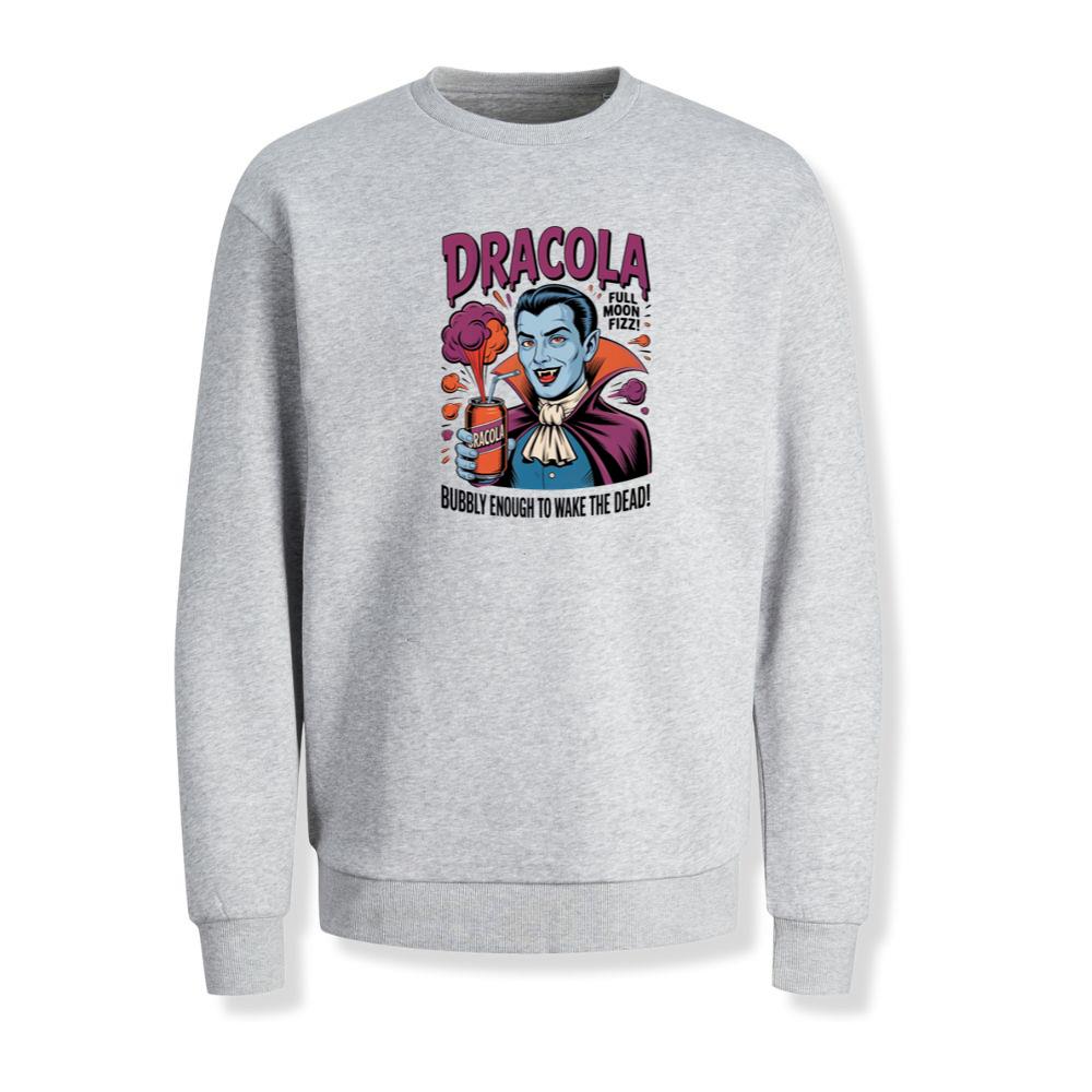 Dracula Retro Vampire Funny Drink Poster Style Sweatshirt