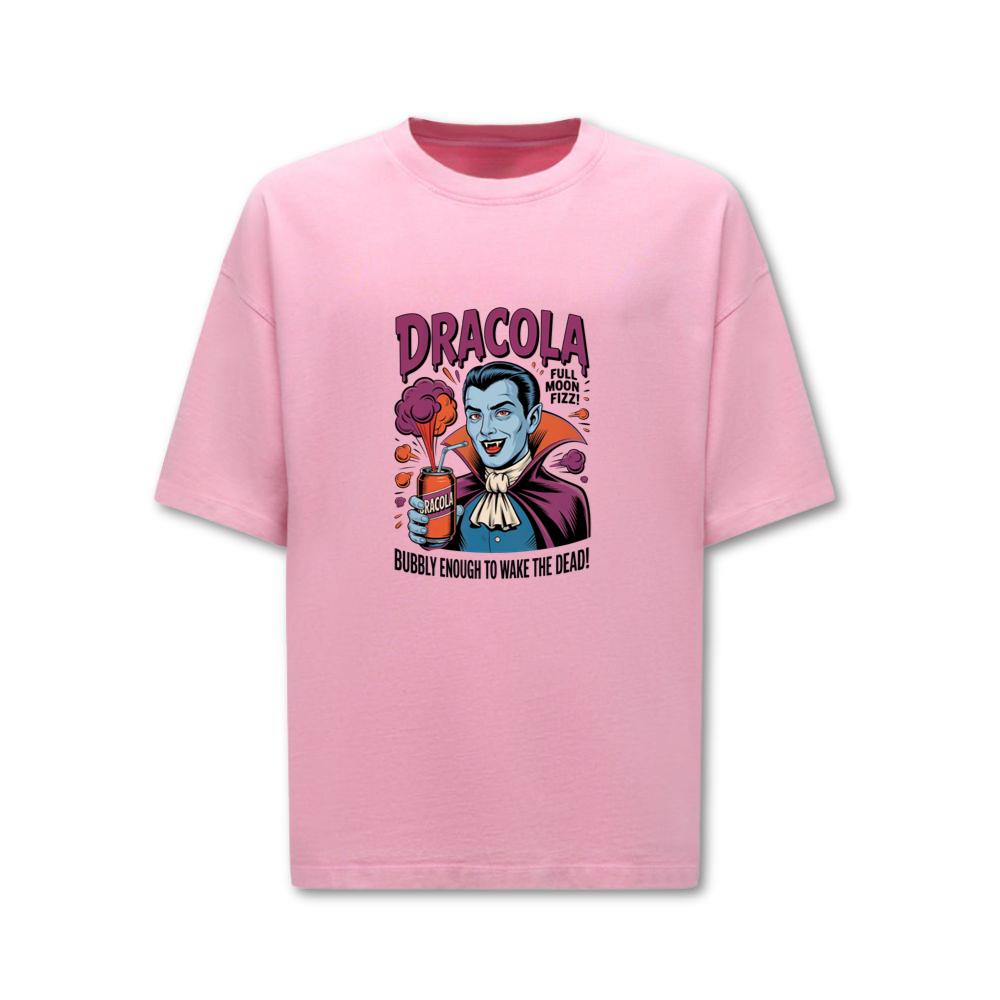Dracula Retro Vampire Funny Drink Poster Style T-Shirt