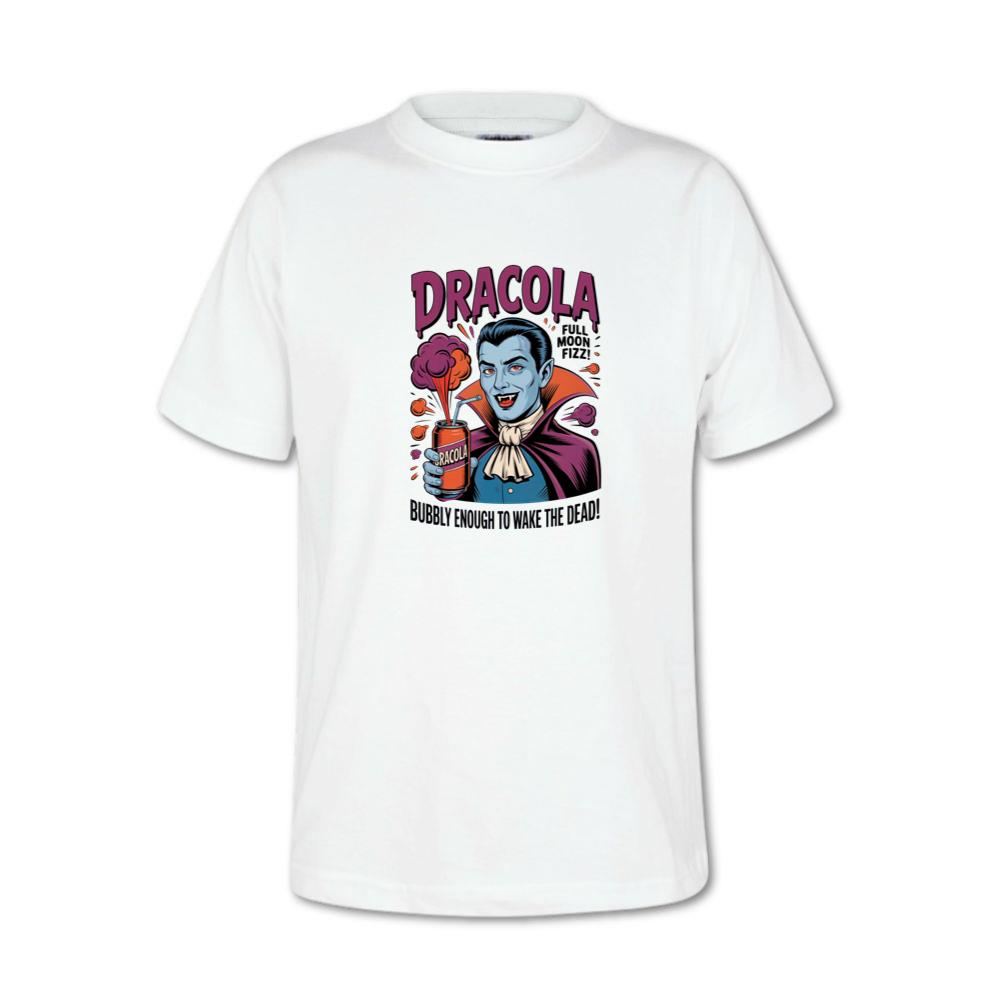 Dracula Retro Vampire Funny Drink Poster Style T-Shirt