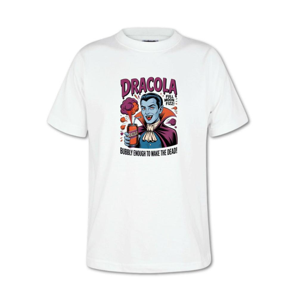 Dracula Retro Vampire Funny Drink Poster Style T-Shirt