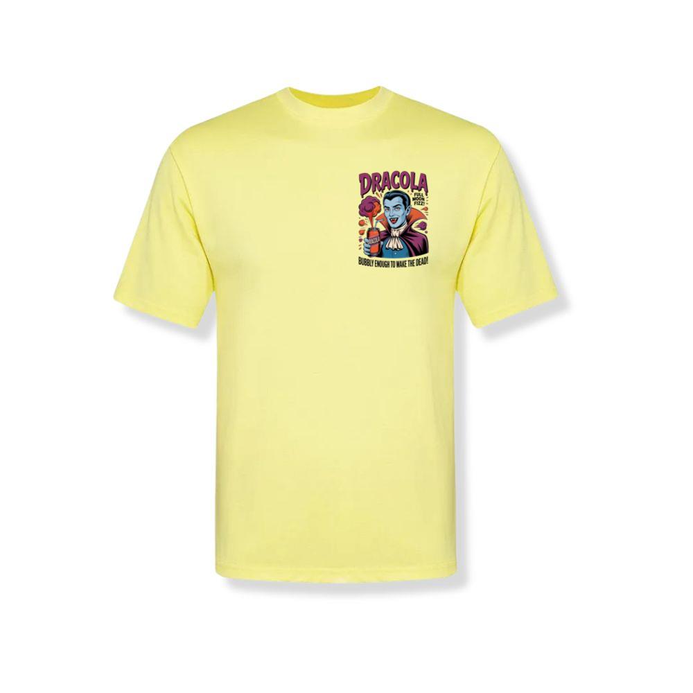 Dracula Retro Vampire Funny Drink Poster Style T-Shirt