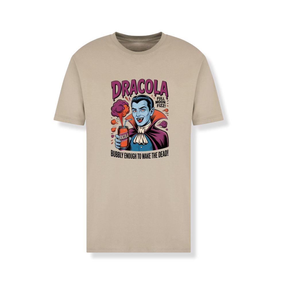 Dracula Retro Vampire Funny Drink Poster Style T-Shirt