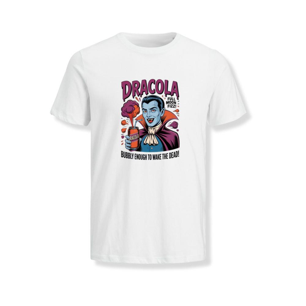 Dracula Retro Vampire Funny Drink Poster Style T-Shirt
