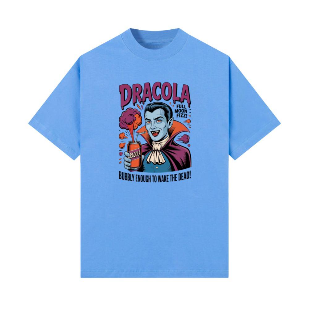 Dracula Retro Vampire Funny Drink Poster Style T-Shirts